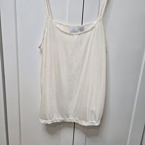 Y2k Jaclyn Smith Cream Chemise Tank Under Shirt Femine Slip 1x
